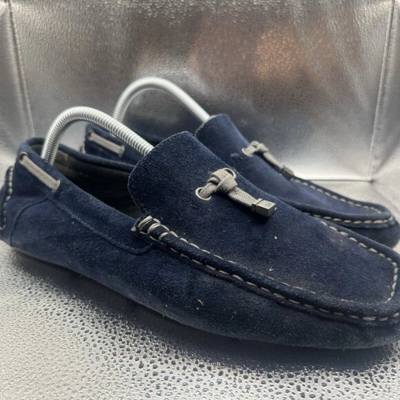 Calvin Klein‎ Men Loafers Blue Suede Very Nice - Picture 2 of 9